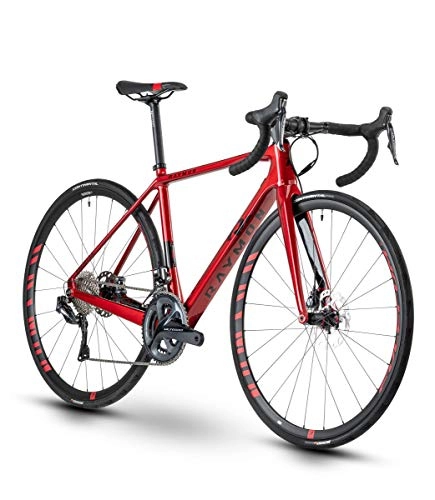 Rennräder : RAYMON Raceray 9.0 Carbon Rennrad rot / schwarz 2021: Größe: 52 cm