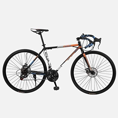 Rennräder : Rennrad, 26 Zoll 21-Gang Fahrrad, Doppelscheibenbremse, High Carbon Stahlrahmen, Straßenfahrradrennen, Männer und Frauen Erwachsener, (Color : A4)