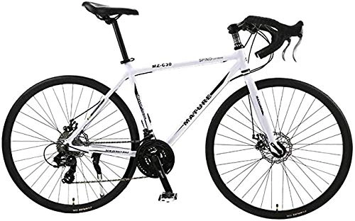 Rennräder : Rennrad, 30 Gänge, leichter Rahmen aus Aluminiumlegierung, 700 C, Scheibenbremse, gebogener Lenker, für Studenten, Outdoor-Radfahren