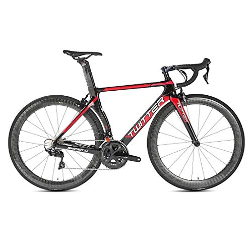 Rennräder : Rennrad 700C Carbon Rahmen Fahrrad mit Shimano R7000-22 Fach Kettenschaltung 46-52cm Reifen und C-Bremse, 7, 48cm