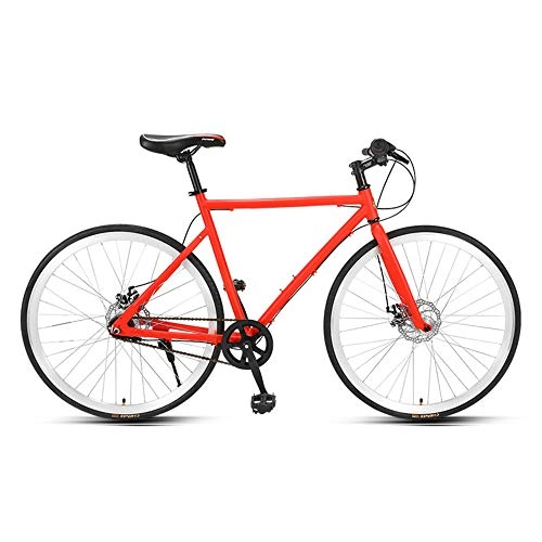 Rennräder : Rennrad, inneres ultraleichtes 3-Gang-Aluminium-Rennrad, Sport-Hybrid-Rennrad für Erwachsene, Vorderradgabel aus Kohlenstoffstahl, 700C-Rad, nicht leicht zu verformen / Orange / 169x94cm