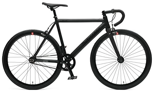 Rennräder : Retrospec Herren Drome Fixed-Gear Track Bike with Carbon Fork Bicycle, Matte Black, XL
