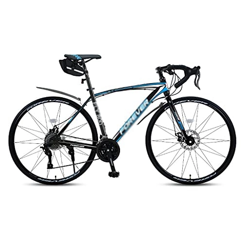 Rennräder : Road Bike Pendler Aluminium Full Suspension Rennrad 24 Geschwindigkeitsscheibenbremsen, 700c Fahrräder Leichte Fahrrad Radfahren, Straßenfahrräder Für Männer Und Frau(Color:Blau)