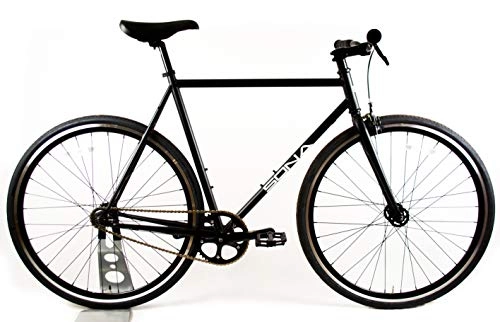 Rennräder : Sona Original Singlespeed Fixed Gear | Urban Commuter City Fixie Bike | entworfen und handgebaut in Dublin | Flip Flop Bike Hub | festes Rad & Freilauf, matte black, Small 52cm