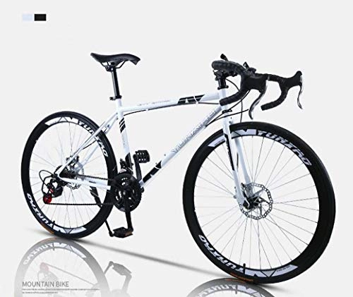 Rennräder : Straen-Fahrrad, 24-Gang 26 Zoll Bikes, Doppelscheibenbremse, High Carbon Stahlrahmen, Straenfahrradrennen, Mnner und Frauen Erwachsener, E