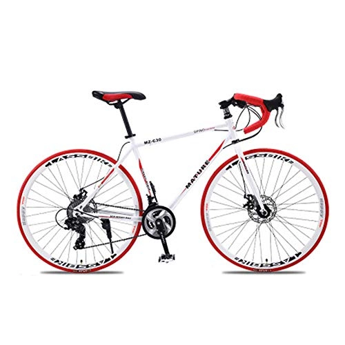 Rennräder : Ti-Fa Rennrad 21 / 27 / 30 / 33 Geschwindigkeit Doppel Disc Bremsen für Student Männer Frauen Erwachsene Fahrrad, 21 Speed