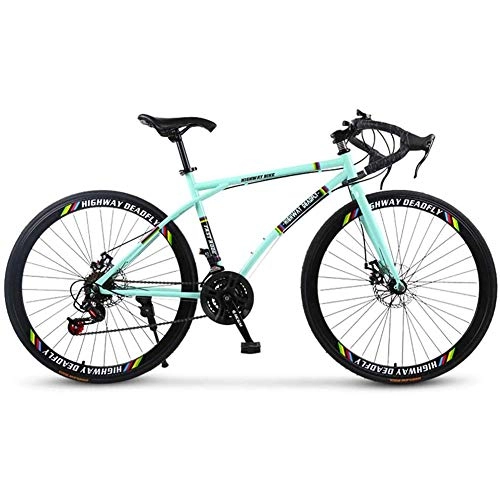 Rennräder : Ti-Fa Rennrad für Männer und Frauen, Fahrrad 24-Gang 26-Zoll-Fahrrad, High Carbon Stahlrahmen, Doppelscheibenbremse