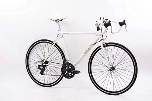 Rennräder : Tretwerk - 28 Zoll Rennrad - Vintage Road weiß 52 cm - Rennfahrrad mit 14 Gang Shimano Schaltung - Road Bike mit hochwertigem Stahlrahmen - Retro Fahrrad im Vintage Style