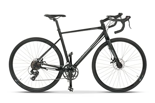 Rennräder : VELOMARCHE Fahrrad Fahrrad 28 N-VER Gravel Aluminium 14 V Via Veneto (54, schwarz)