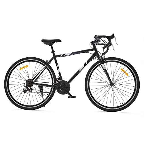 Rennräder : VIRIBUS Gravel Bike 21 Gang Rennrad 29 Zoll mit Dual V Bremsen 700C mit Kohlenstoffstahl Rahmen Verstellbarer Sitz für Erwachsenen