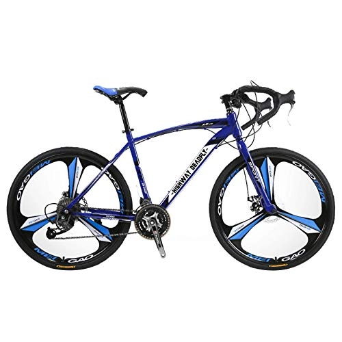 Rennräder : WGFGXQ 26-Zoll-Rennrad, 27-Gang-Bikes mit Doppelscheibenbremse, Rahmen aus kohlenstoffhaltigem Stahl, Rennradrennen für Erwachsene Männer und Frauen