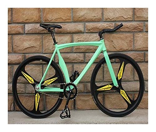 Rennräder : without logo AFTWLKJ Fahrrad Fixed Gear Bike DREI-Messer-Aluminiumlegierung mit Auffällige Mehrfarben Can Erwachsenen männlichen und weiblichen Studenten (Color : Bianchi, Size : 48cm(160cm 175cm))