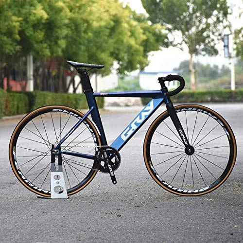 Rennräder : XZM 52cm Rahmen Single Speed ​​Bike   Schweißrahmen weiße Farbe Aluminium Track Bicycle 700C Rad, PSB001, 52cm (175cm-180cm)