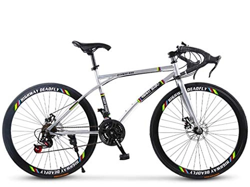 Rennräder : YANGHAO-Mountainbike für Erwachsene- Rennrad, 24-Gang-26-Zoll-Fahrräder, doppelte Scheibenbremse, hoher Kohlenstoffstahl-Rahmen, Rennrad-Rennrad, Männer und Frauen-Erwachsene DGZZXCSD-1 ( Color : B )