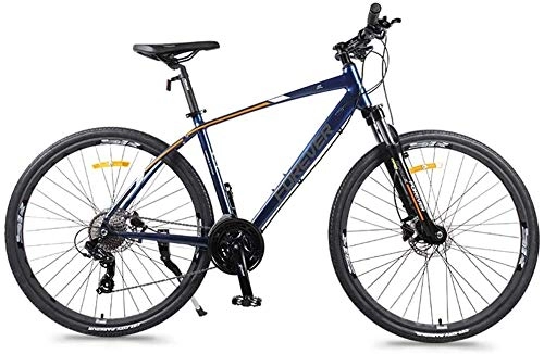 Rennräder : YZPTYD 27 Speed Rennrad, hydraulische Scheibenbremse, Schnellspanner, Leichtes Aluminium-Straen-Fahrrad, Mnner Frauen Stadt-Pendler-Fahrrad, Schwarz, Farbe: Blau (Farbe : Blau)
