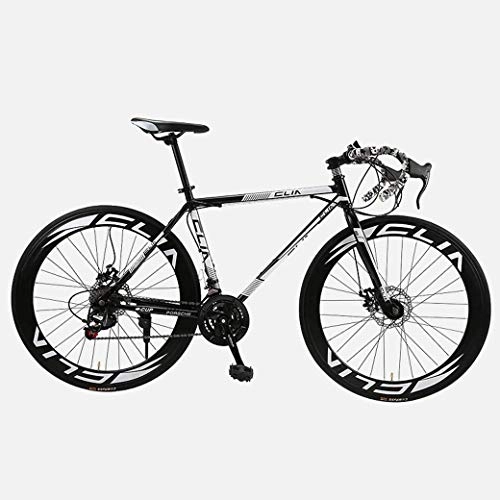 Rennräder : ZHTT Rennrad, 26-Zoll-21-Gang-Bikes, Doppelscheibenbremse, Rahmen aus Kohlenstoffstahl, Rennradrennen, Rennrad für Erwachsene für Männer und Frauen