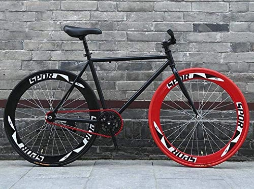 Rennräder : ZHTY Rennrad, 26-Zoll-Fahrräder, abgespecktes Fixie-Bremssystem, Rahmen aus kohlenstoffhaltigem Stahl, Rennradrennen, Herren und Damen für Erwachsene