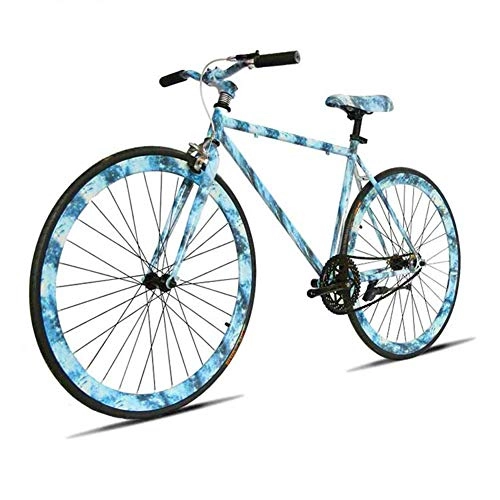 Rennräder : ZXYMUU Fahrrad, 26 Zoll Rennrad, Kann Rückwärts Fahren, Rahmen Aus Kohlenstoffstahl, Felge 40, Doppelscheibenbremse, Blau
