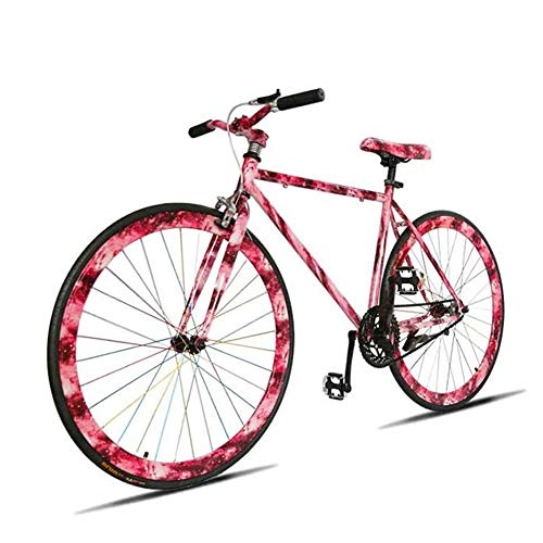 Rennräder : ZXYMUU Fahrrad, 26 Zoll Rennrad, Kann Rückwärts Fahren, Rahmen Aus Kohlenstoffstahl, Felge 40, Doppelscheibenbremse, Rot