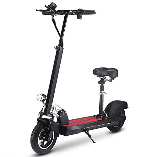 Electric Scooter : 10-Inch Electric Scooter 300W Motor 18.6 Miles Long-Distance Lithium Battery Folding Scooter 8.5-Inch Pneumatic Tires Adult Commuter Car, Black
