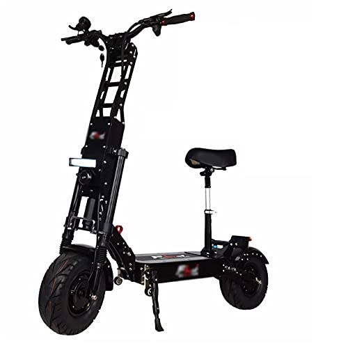 Electric Scooter : 13 Inch Wheels 60V 6000W E Scooter With 90-150 Km E Bike Fat Tire Motorcycle Electric Scooter (Color : 50Ah Battery seat)