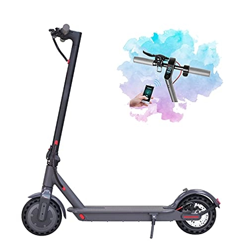Electric Scooter : 350W Electric E-Scooter LED Display with APP Contorl , Lightweight and Foldable Scooter for Adults & Teenagers - 10.4 Ah Li-ion Battery-Maximum 28km / 17.39mile Range, Maximum load 125KG / 275lb