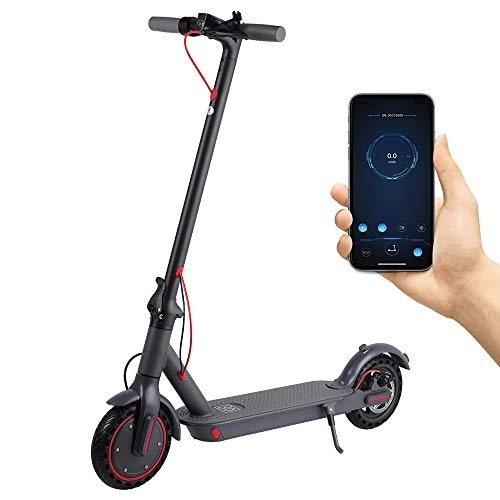 Electric Scooter : 350W Electric Scooter with Powerful Battery and Scooter Motor, Lightweight and Foldable, Suitable for Adults and Teens with Powerful Headlights and App Control Functions