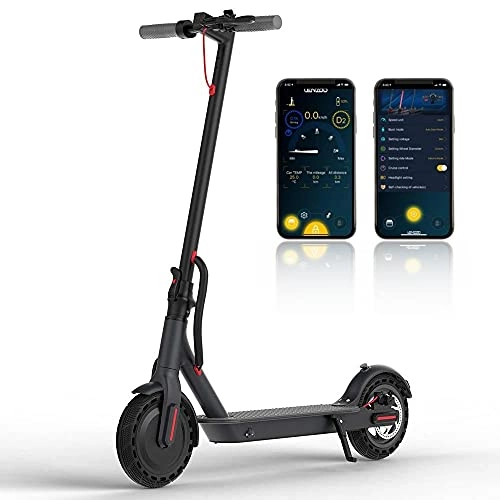 Electric Scooter : 7SS Pro Electric Scooter Adult, 350W Motor, 25km range, Foldable E-Scooter with Bluetooth App Control, LCD Display, Black, 25kmh fast speed for adults and children waterproof