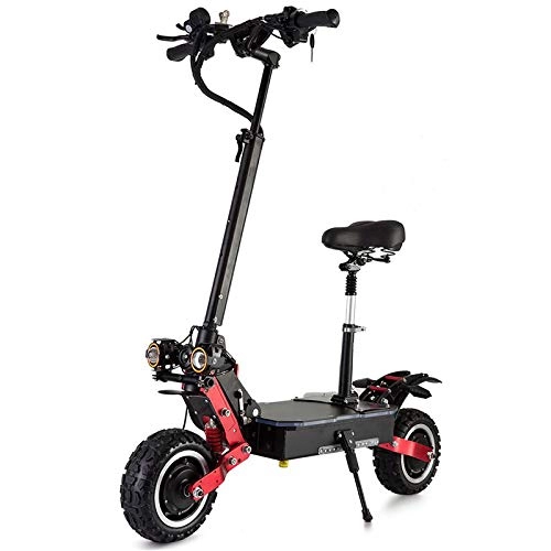 Electric Scooter : AAADRESSES Electric Scooter Adult, 1600W Fast Foldable Electric Scooters With Seats, big wheels, Max Speed to 65 km / h, for Travel and Commuting, 60V18.2AH
