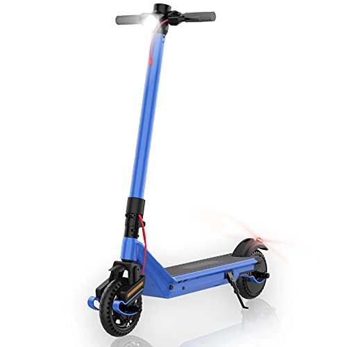 Electric Scooter : Acecinio Adult Electric Scooter, 380W Foldable E Scooter With Patented Dual Shock Absorbers, 8.5 Inch Tyres Commuting Scooter With 7.5 / 10 Ah Battery (Blue, 7.5Ah - Range 26km)