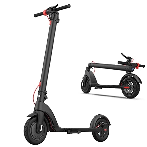 Electric Scooter : Adult Electric Scooter 350W Motor, Waterproof E-Scooter 8.5’’ Solid Wheels Commuter Scooter Fast Foldable, Black
