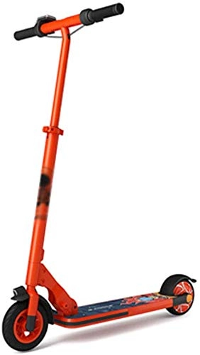 Electric Scooter : Adult Electric Scooter, Long-Range Battery 180W Motor, Easy Folding & Carry Design, Maximum Speed 25 Km / H, Electric Scooters for Adults And Teenagers, Orange, 20km