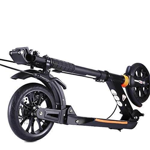 Electric Scooter : Adult Scooter, Scooter, Adult Folding Two-wheeled Scooter, 2 Diameter 20CM PU Wheels, Double Brake System Adjustable Height Bearing Capacity 100KG (non-electric)