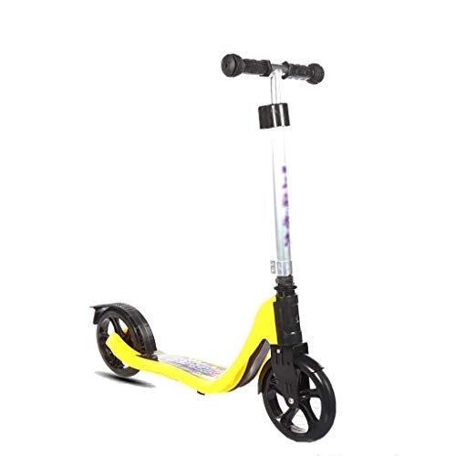 Electric Scooter : Adult Scooter, Scooter, Young Children's Scooter With Brakes, Commuter Scooter, Load 100KG (non-electric) (Color : Yellow)