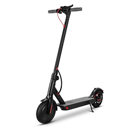 Electric Scooter : Adults and Teenagers Electric Scooter, 250W Motorised Mobility Scooter Portable Folding E-Scooter with Led Light and Display 8.5inch Tires speed 25 km / h black, 8.5 inch