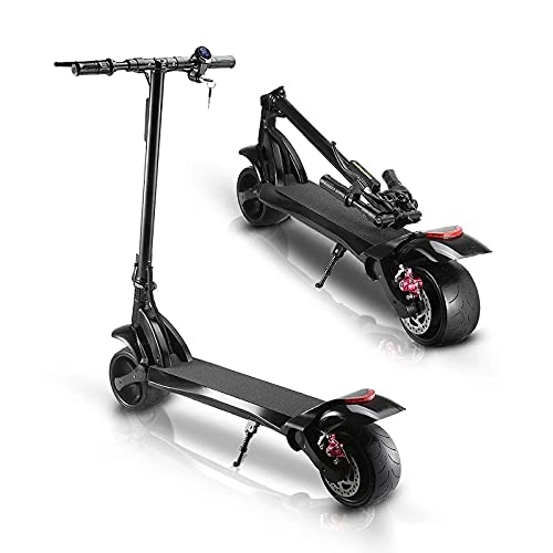 Electric Scooter : AODOW Electric Scooter for Adults, with10" Solid Tires, Powerful 500W Motor, Foldable E-Scooter More Cool and More Stable