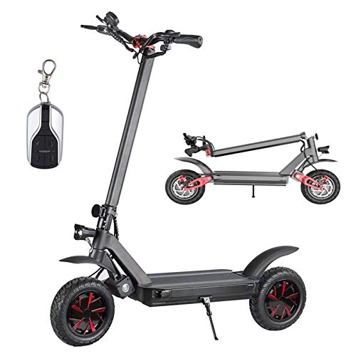 Electric Scooter : AORISSE Electric Scooter, 1000W Aluminum Alloy Off-Road Single-Drive Electric Scooter Foldable, 10-Inch Tire Off-Road Scooter with LCD Display, Top Speed 45Km / H, Single drive 52V10.4Ah