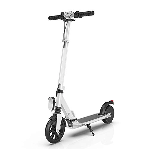 Electric Scooter : AORISSE Electric Scooter, Adult And Teenager 200W Electric Scooter with LCD Screen, 29V 4.8Ah Lithium Battery Foldable Electric Scooter with Front Light And Horn, Maximum Speed 25Km / H, White