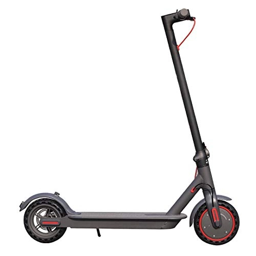Electric Scooter : AOVO Electric Scooter Maximum Load 260lb Max speed 25 km / h For Adults and Teenagers 350W Motorised Mobility Scooter Portable Folding E-Scooter with Led Light and Display rubber tires
