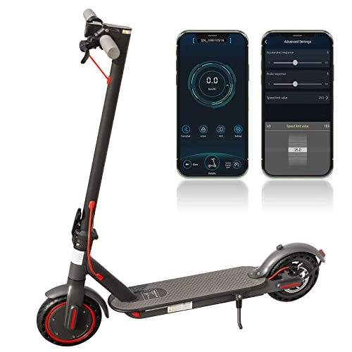 Electric Scooter : AOVOPRO Electric scooter, 30Km long life battery, high speed up to 25 km / h, 3 speed settings, App Control, Portable