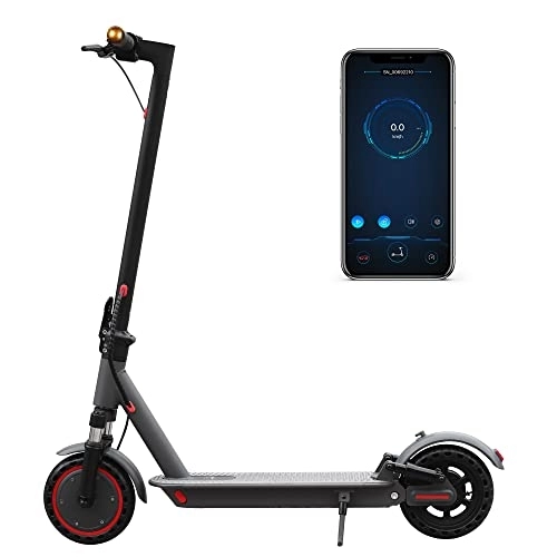 Electric Scooter : AOVOPRO Electric Scooter Adult, 350W Motor, 30km Long Range, Max Speed 25 km / h, 3 Speed Settings, App Control (8.5''with dual suspension and turn signal)