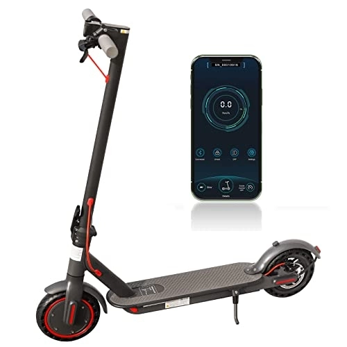 Electric Scooter : AOVOPRO Electric Scooter Pro, 30km Long Range, Max Speed 25 km / h, 3 Speed Settings, App Control, Black