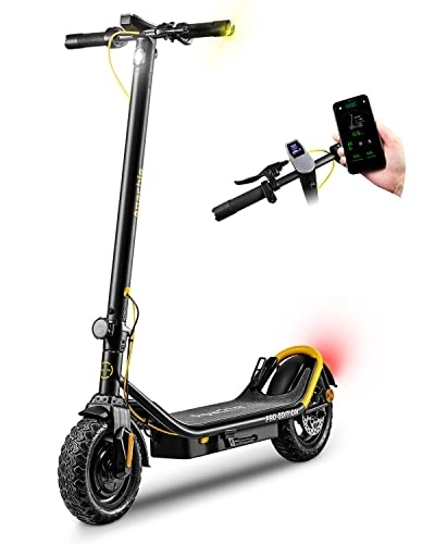 Electric Scooter : Apachie 45KM Range Pro Edition Escooter | Ultra Wide Kickboard | 350W Motor | Electric Scooter | 10 inch Wheels | 3 Speed | Rugged Design | APP Control
