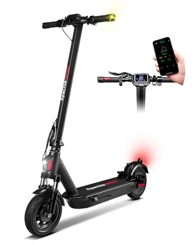 Electric Scooter : Apachie XTS Adult Electric Scooter, 500W Powerful Motor, 45km Long Range, Quadruple Shock Absorbing Suspension, 10 Inch Wheels, APP Control, Dual Braking System, Bluetooth Connectivity