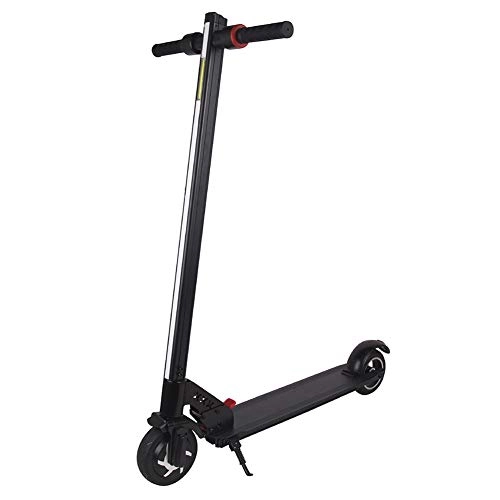 Electric Scooter : AQAWAS Commuter Scooter for Adults, 6 inches Electric Scooter Wheel Bearings 20km / h Aluminium Alloy Motorized Scooter, Foldable, For Adults and Teens, Black