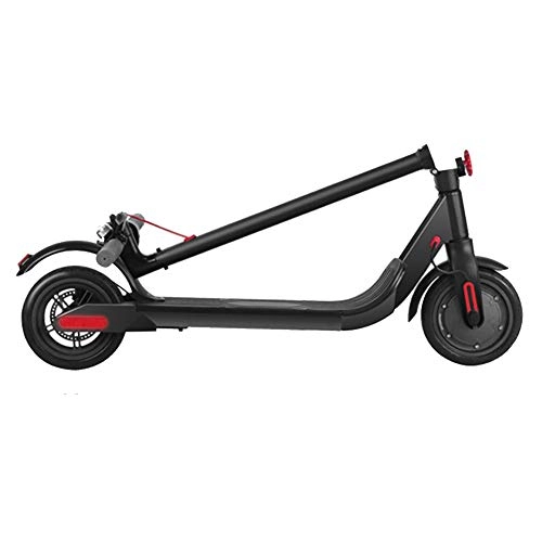 Electric Scooter : AQAWAS Electric Scooter, Commuter Scooter Foldable, Height-adjustable Explosion-proof Aluminium Alloy Wheel Bearings, Kick Scooter For Adults and Teens, Black