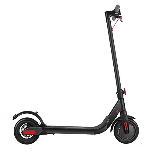 Electric Scooter : AQAWAS Electric Scooter for Adults, Commuter Scooter 85 inch tire Off Road Scooter Portable, Height-adjustable With Disc Handbrake, For Commute and Travel, Black
