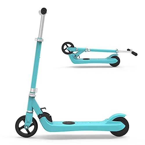 Electric Scooter : Asolym Foldable E-scooter for Kids & Teens R5, 5 Inch Double Brake and Height Adjustable Electric Scooter, Up to 6.2mi, Up to 50Kg Weightload, The Best Christmas for Children, Blue