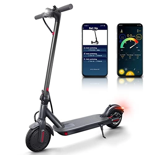 Electric Scooter : AZAMPA Electric Scooters Adult 36V 10.4AH Folding E Scooters with 8.5" Honeycomb Explosion-Proof Tire and APP Control