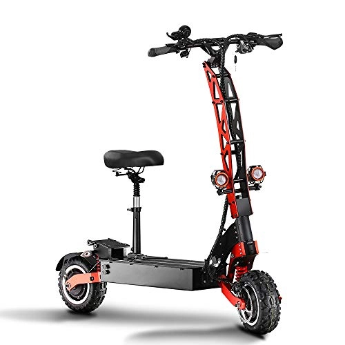 Electric Scooter : BAKEAGEL 5600W Adult Electric Scooter , 11 Inch Dual Drive Off-Road Mountain Scooter , with 60V 33AH Lithium Ion Battery Folding Electric Scooter，75-85km Long Endurance